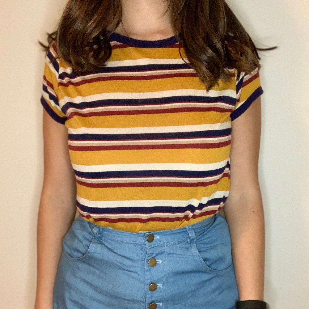 Vintage Mustard StripeTee